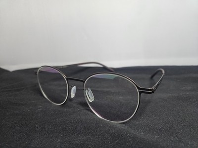 Ic Berlin Eyeglasses Frames Men Woman Round Graphite Model Tona 49[]20 NEW 