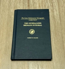 The Generalized Riemann Integral by Robert M. McLeod 1980 HC / Vintage