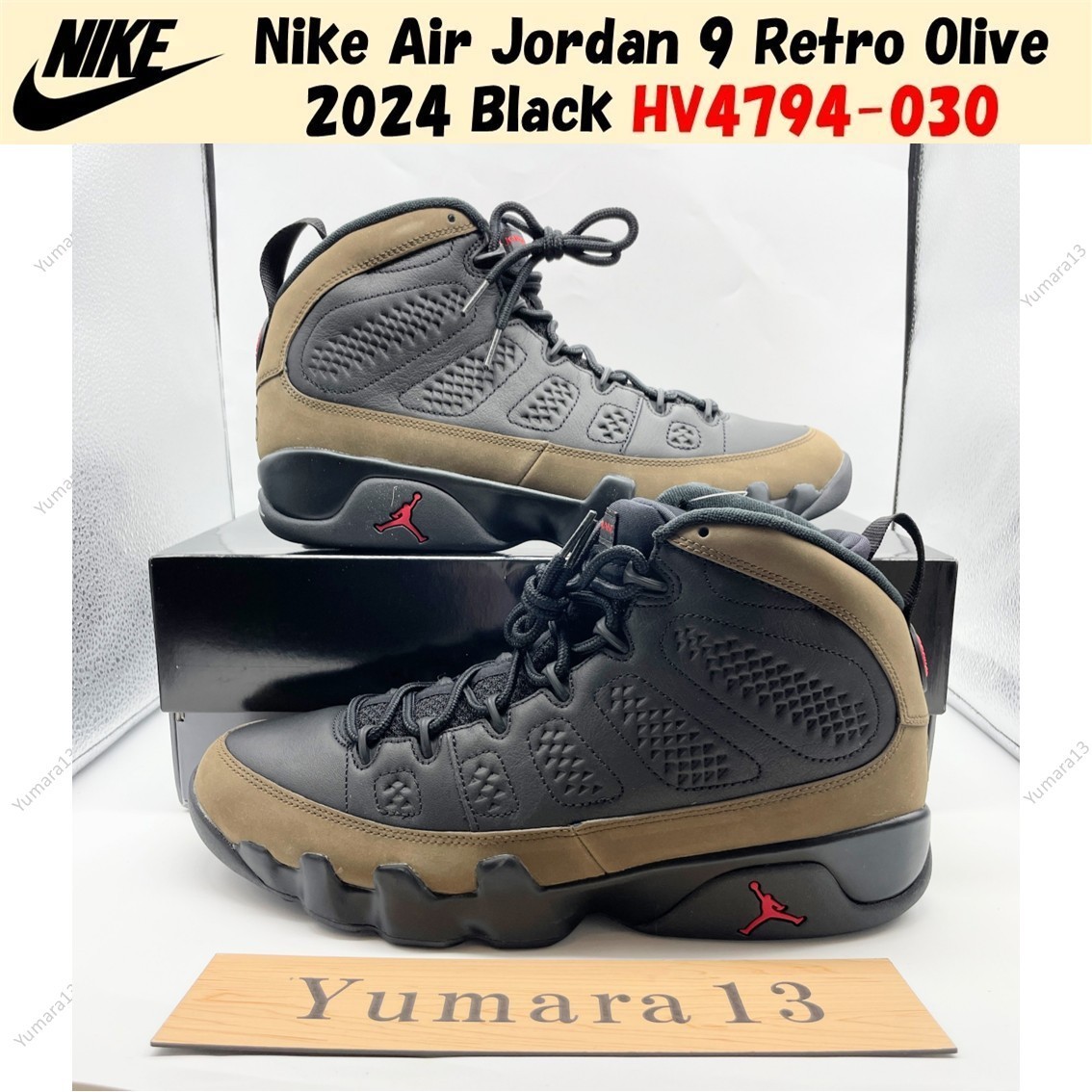 Nike Air Jordan 9 Retro Olive 2024 Black HV4794-030 Men's