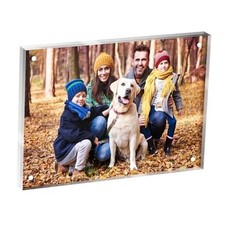 5x7 Acrylic Picture Frame 1 Pack, Clear Freestanding Double Sided 5x7 1 Pack 