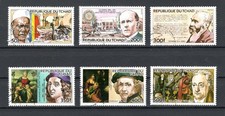 1984 Republik Tschad Berühmte Persönlichkeiten, gestempelt