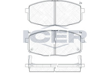 Bremsbelagsatz Vorne Mando-System für Hyundai Creta Elantra IV ab 09->