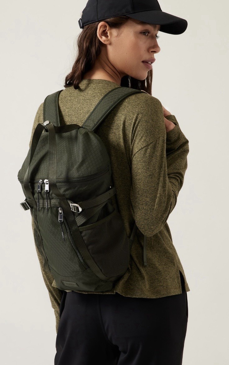 ATHLETA Excursion Backpack Dark Green Nylon Great… - image 9