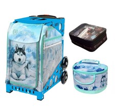 Zuca Sport Bag - Husky with Lunchbox and Small Utility Pouch Blue Frame