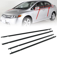 For 2006-2011 Honda Civic Car 4pcs Weather Strip Window Moulding Trim Seal Belt For 2006-2011 Honda Civic Car 4pcs Weather Strip Window Moulding Trim Seal Belt