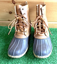 L.L Bean Tan Leather Waterproof Bean Boots Sz 5M Order By Measurements Run Large