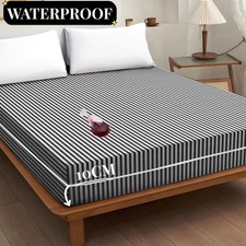 Waterproof Zip Mattress Cover Protector Anti Bed Bug 10cm Encasement Cot Size UK