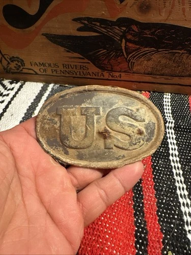 Dug Civil War U.S. Cartridge Box Plate Scottsville Albemarle Co. Virginia