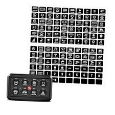120 PCS Car Switch Panel Sticker, 6/8/12 Gang Waterproof Label Decal Horizontal