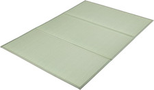 XL Japanese Tatami Mat - 55''x83'' Foldable Rush Grass Mattress for Yoga  Sleep