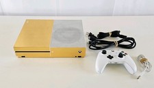 Microsoft Xbox One S 1TB Custom Gold Wrapped + OEM Controller - Tested