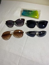 Lot 4 Unisex Sunglasses Quay Zeus Matte Black Cat Eye  3 Steve Madden Aviator