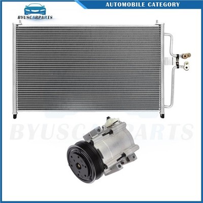For 04-07 Ford Escape 05-06 Mazda Tribute AC Condenser & Compressor Cooling Kit