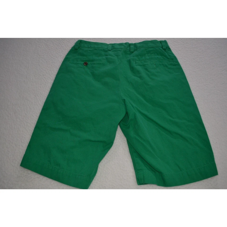 Brooks Brothers Shorts Chinos Khakis Golf Flat Front Green Teens Mens Size 29 - Image 4 of 4