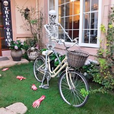 Yescom 5.4 Ft Animated Life Size Skeleton Halloween LED Eye Creepy Sound Outdoor