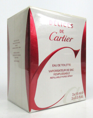 Cartier Delices de Cartier Eau de Toilette 3x 15ml Spray (GRUNDPREIS 2442,22 /L)