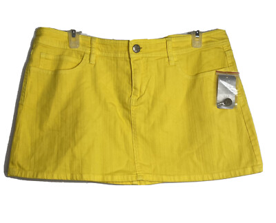 Falda de moda para mujer, corta, color amarillo,