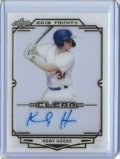 2019 Leaf Trinity KODY HOESE Clear Acetate Bronze Foil Auto RC Dodgers