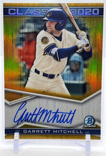 2020 Bowman Draft Chrome GARRETT MITCHELL Gold Parallel /50 Class Of 2020 Auto