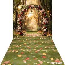 10'x20' CP Floral Arch Forest Scenic Microfiber Fabric background backdrop SD245