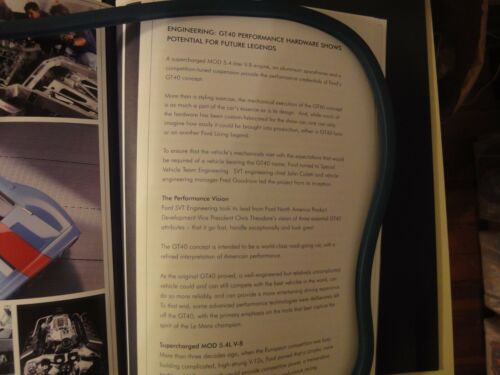 Extremely RARE 2003 Ford GT40 Launch Brochure from 2003 Detroit Car Show-MINT - Picture 12 of 12