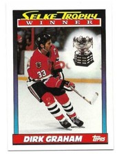 DIRK GRAHAM 1991-92 TOPPS SELKE TROPHY CARD MINT CONDITION