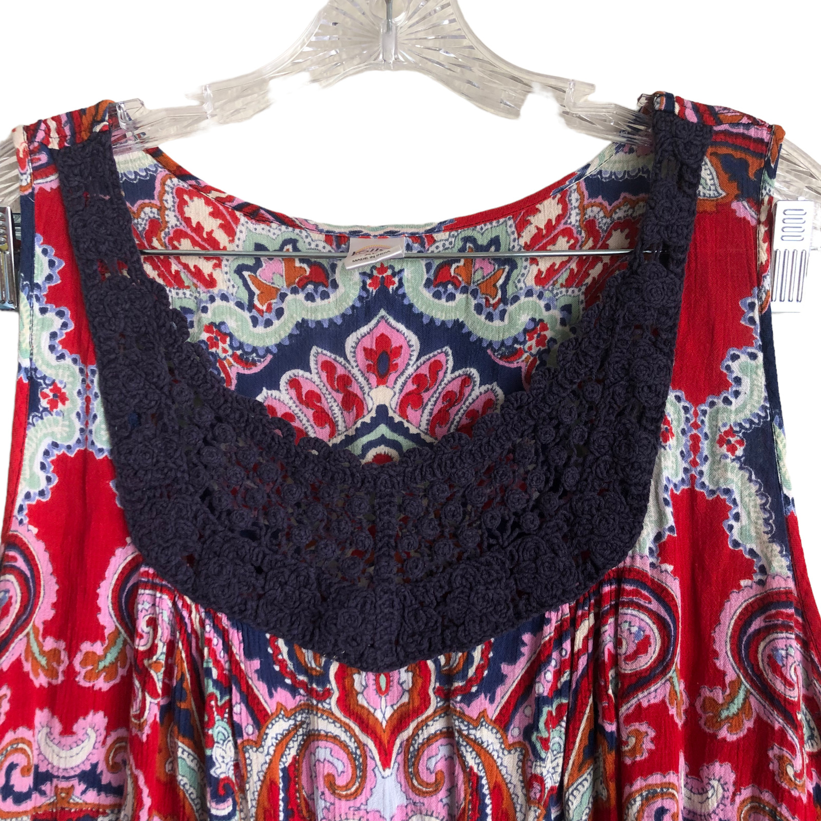 Bila Women's Boho Maxi Dress Size XL Paisley Geom… - image 4