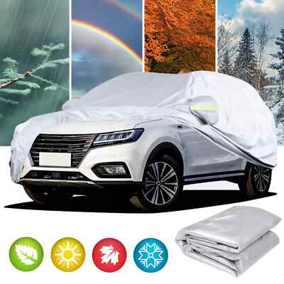 WaterProof Full Car Cover For SUV Van Truck In/Out Doors Dust UV Ray Rain Snow B