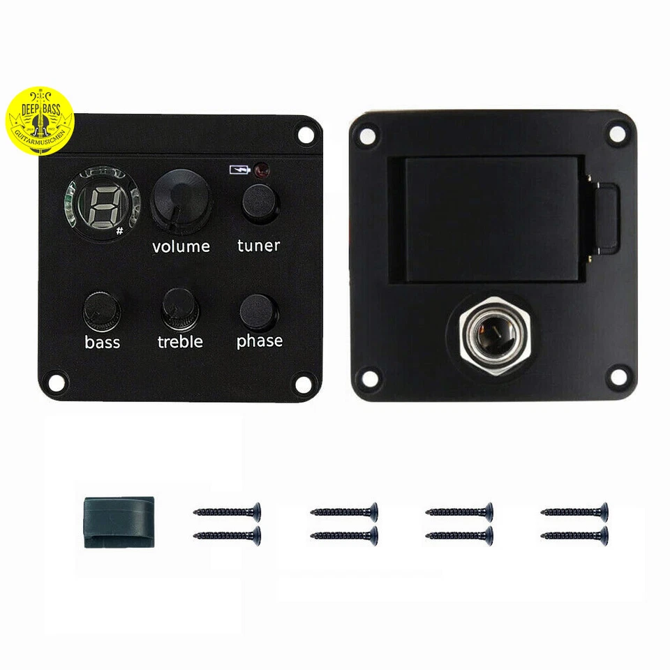 Acoustic Guitar Pickups ISYS+ Plus Onboard Preamp Piezo Pickups 2-Bands EQ Tuner - Image 2 of 4