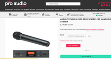Audio Technica 2000 Series Wireless Handheld System