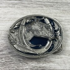 Siskiyou Horse Belt Buckle Vintage 1995 USA 3.25  Across M2 Country Cowboy Girl