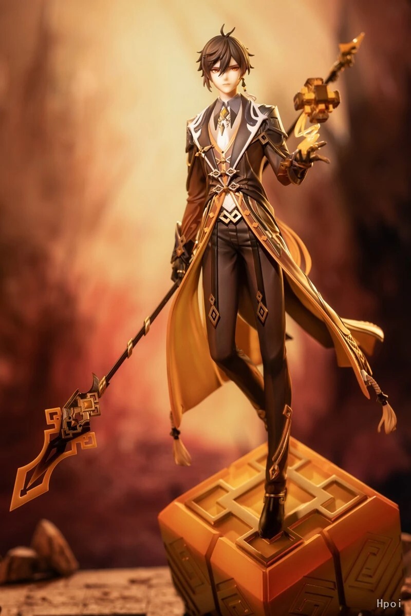 Figura de anime Genshin Impact Zhongli 28 cm figura realista rara Reino Unido envío rápido