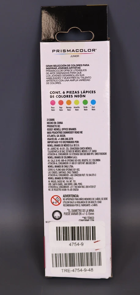 Prismacolor Neon Colored Pencils Set, 6 count, Junior 4.0mm (1Pack) - Image 2 of 4