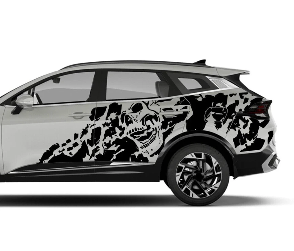 Pesadilla Esqueleto Calcomanía Pegatina Diseño Gráfico Kit Calavera Vinilo para Kia Sportage Foto 2 de 4