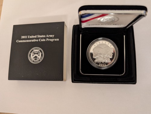 2011-P US United States Army $1 Commem Proof Silver Dollar Coin w/ Box & COA