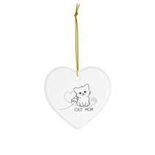 Cat mom ornament, ornament, cat ornament, ornament gift, gift, Gift for mom,