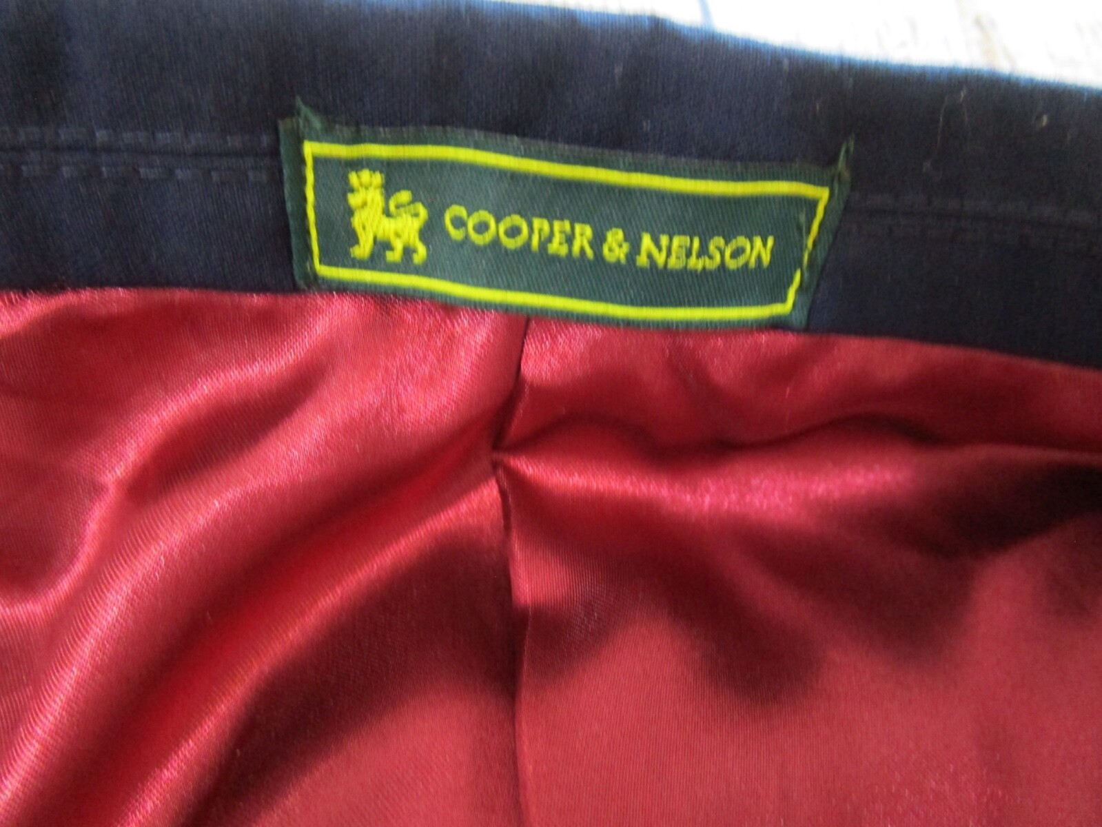 Cooper & Nelson Solid Blue Red Lining Mens Suit B… - image 6