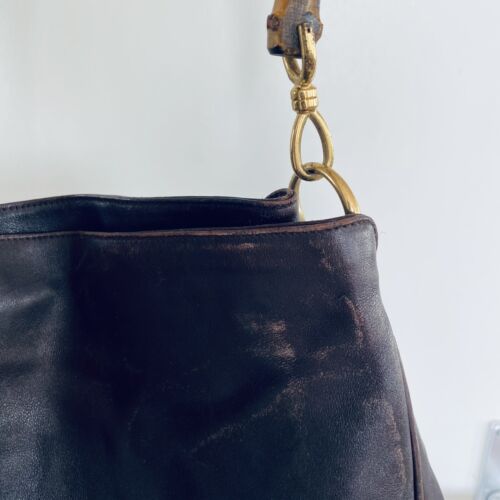 Gucci Handtasche, Schultertasche, braun, Bambusgriff , Bamboo, Vintage - Bild 4 von 8