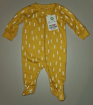 NEW UNISEX BABY LAMAZE ORGANIC MUSTARD SLEEPER SIZE 3 MONTHS