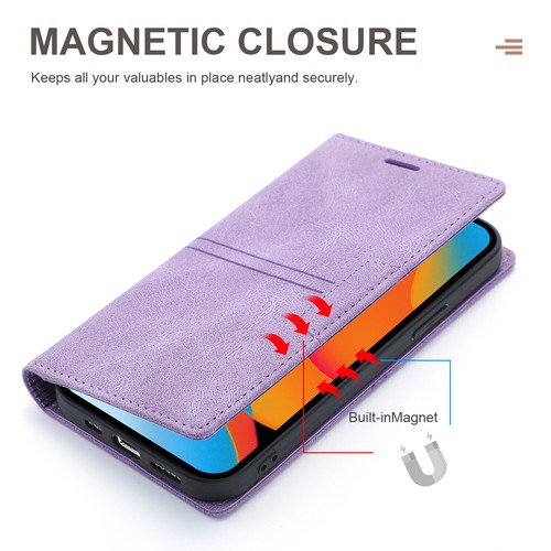 Flip Leather Wallet Case For iPhone 14 7 8 Plus 15 11 12 13 Pro Max Magnet Cover - Picture 3 of 18