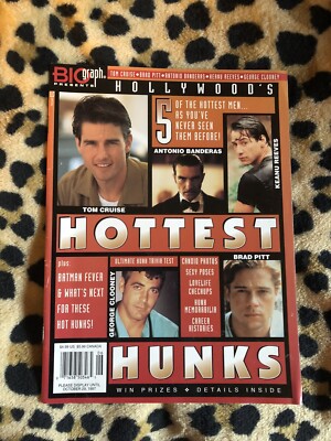 HOTTEST HUNKS magazine 1997 KEANU REEVES Antonio Banderas BRAD PITT - Hollywood