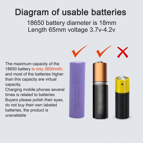 USB 6x18650 Battery Case LCD Display Power Bank DIY Kit Charger Box Cell Phone - Photo 18 sur 22