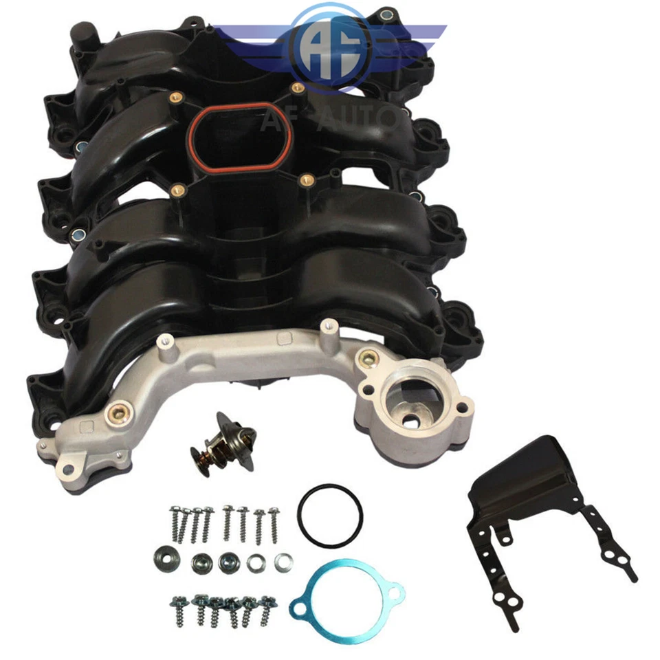 New For Ford Lincoln Mercury 4.6L V8 Intake Manifold w/ Gaskets & Thermostat Kit Foto 2 de 4