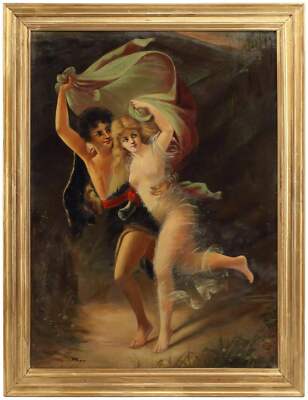 The Storm” Pierre-Auguste Cot – Framed Oil Painting 60