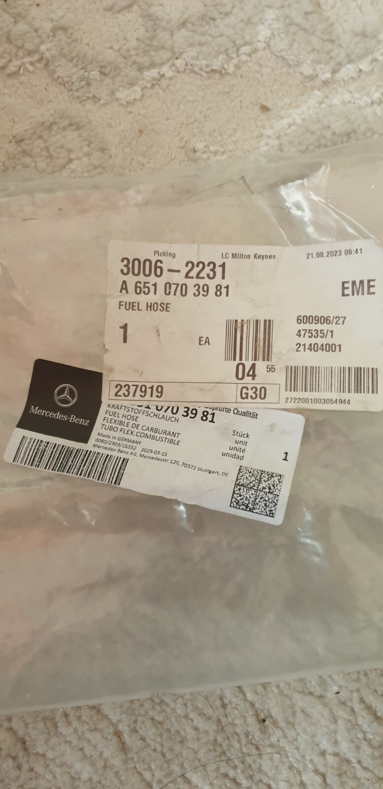 2015 MERCEDES CLS AMG 220 CDI Diesel Om651 Fuel Pressure Sensor