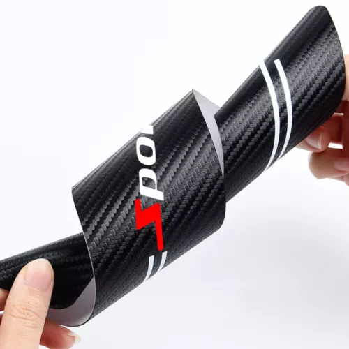 4pcs Carbon Fiber Car Door Plate Sill Scuff Cover Anti Scratch Sticker-Protector - Bild 5 von 10