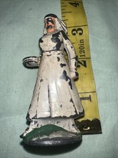 Vtg barclay Army Lead Hollow Cast NURSE Holding Red Bowl Lead 3.25" Figure