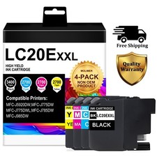 LC20EXXL 4PK Super High Yield Ink for Brother MFC-J775DW J5920DW J985DW
