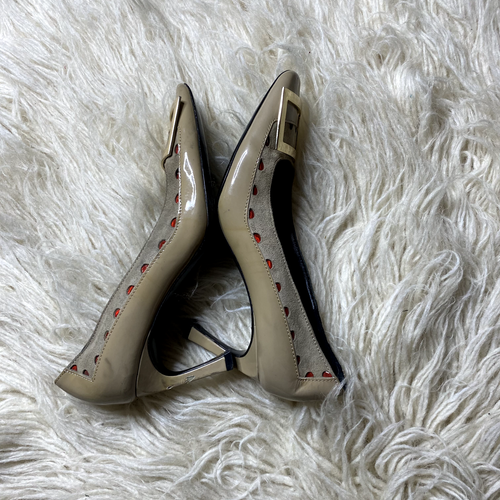 Roger Vivier Black And red Patent Leather suede Pumps With Buckle Size 35 - Picture 5 of 9