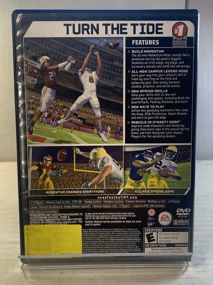 PS2 NCAA Football 07 Case Manual Disc Works PlayStation EA Sports USC Trojans - Image 3 of 4